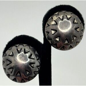 Steve Vaubel Sterling Silver Round Clip On Earrings 2001